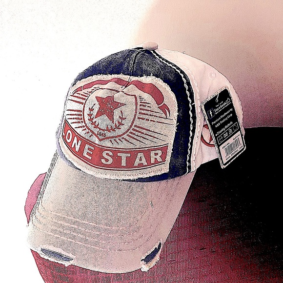 Lone Star “1845” Distressed Baseball Cap Hat Mesh Back - Picture 7 of 12